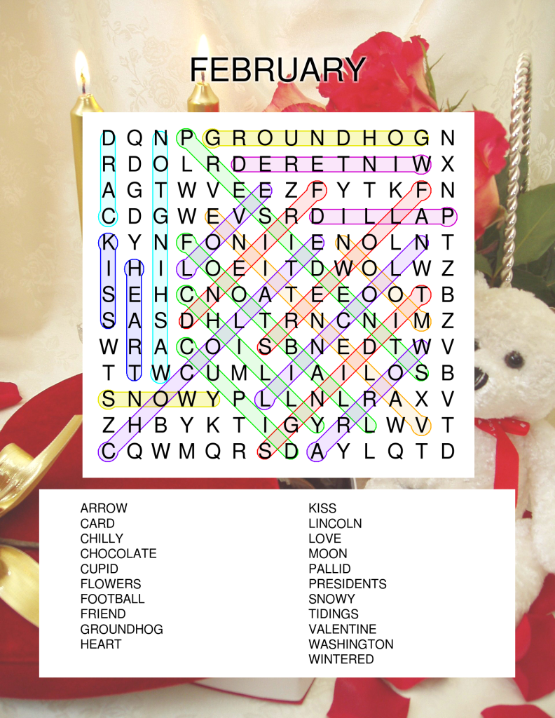 February word search puzzle answers